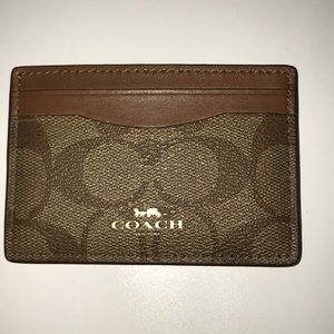 Coach Canvas Card Holder